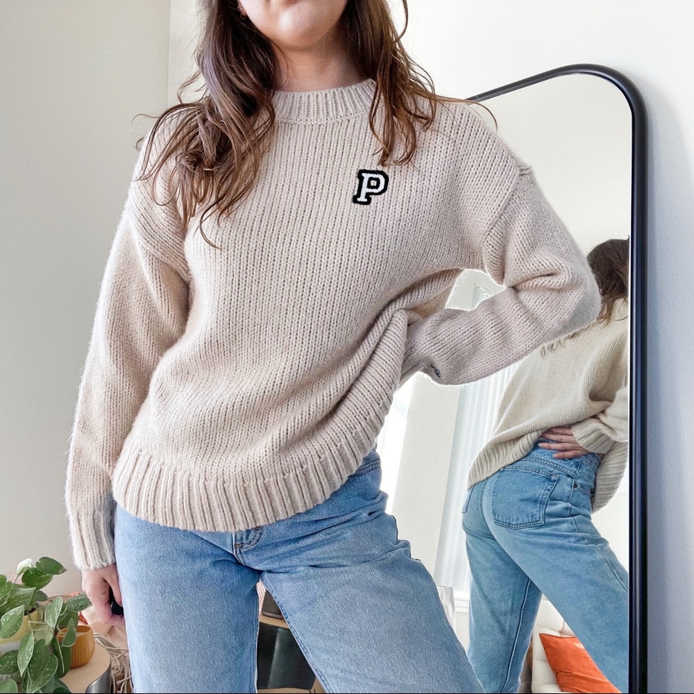 VS Pink Varsity Sweater